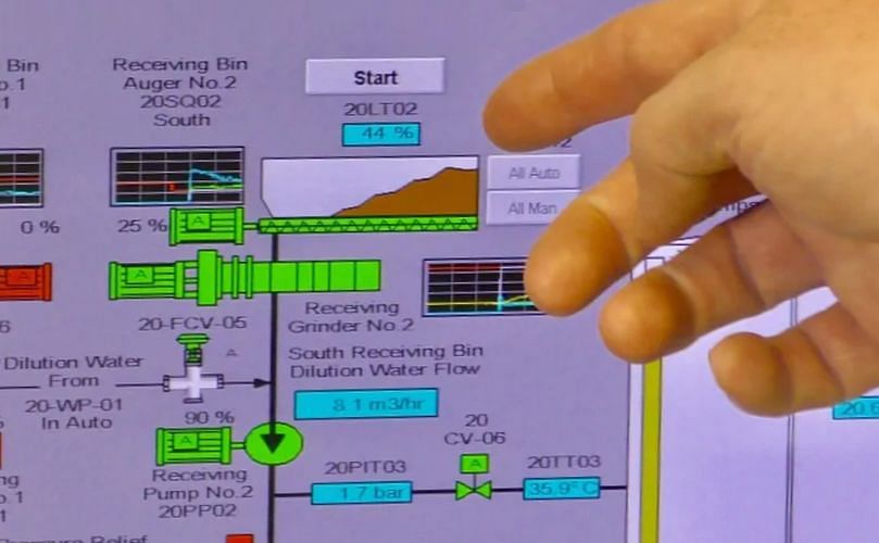 The biogas plant at Cavendish Farms in New Annan, Prince Edward Island is fully automated. Only one person is needed to oversee operations in the control room.