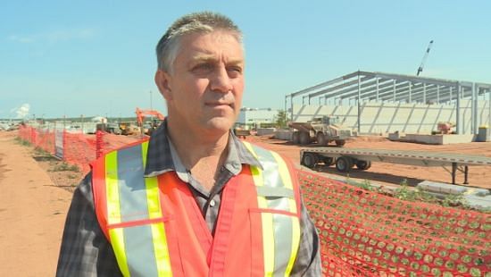 Jubs Bristow, vice-president of agriculture at Cavendish Farms at the building site