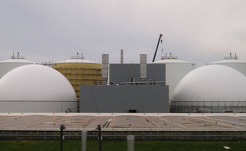 Cavendish Farms New Annan biogas facility during construction. The plant was completed late 2008 and inaugurated in the summer of 2009. (Krieg & Fisher)