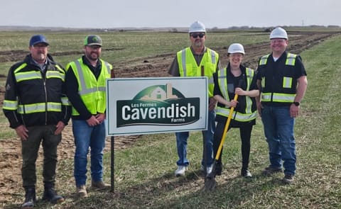 Groundbreaking begins at the Cavendish Farms potato storage site near Linton, North Dakota, where excavation is underway for a 200,000 cwt state-of-the-art facility supporting year-round supply to the Jamestown processing plant. Groundbreaking begins at the Cavendish Farms potato storage site near Linton, North Dakota, where excavation is underway for a 200,000 cwt state-of-the-art facility supporting year-round supply to the Jamestown processing plant.
