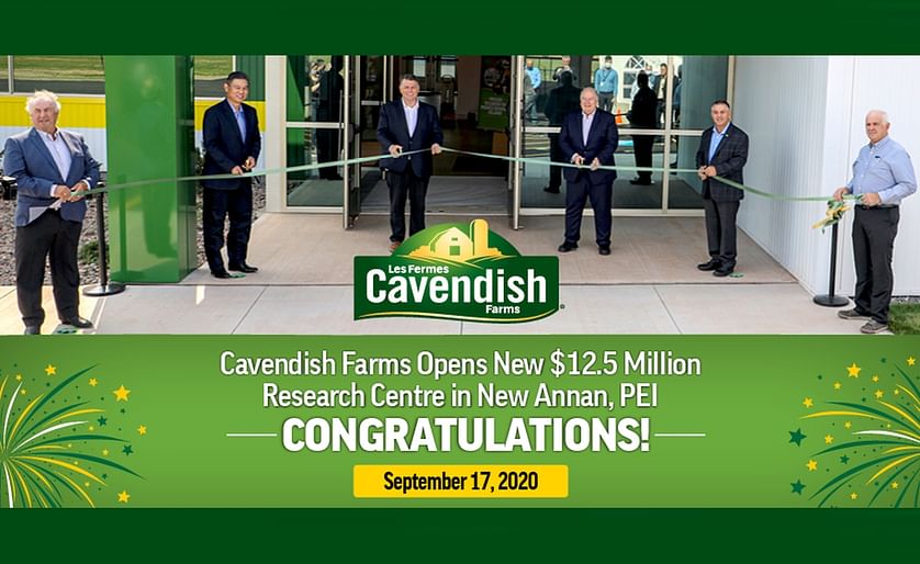 Pictured at the opening ceremony of the new Cavendish Farms Research Centre in New Annan, Prince Edward Island, from left to right are:&nbsp;Vernon Campbell, Mull Na Beinne Farms;&nbsp;Newton Yorinori, Director of Plan Breeding, Seed Development and Resea