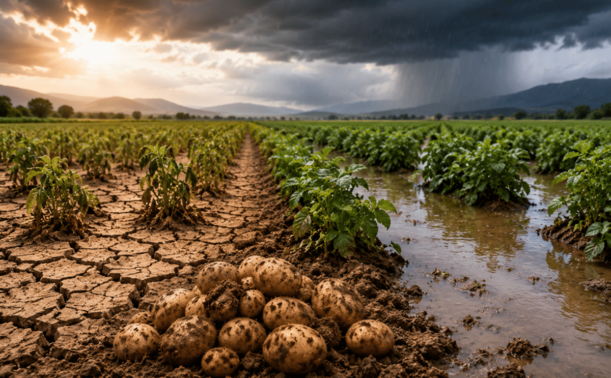Changing weather patterns linked to El Niño could impact potato yields, quality, storage, and supply chains across key production regions. Changing weather patterns linked to El Niño could impact potato yields, quality, storage, and supply chains across key production regions.