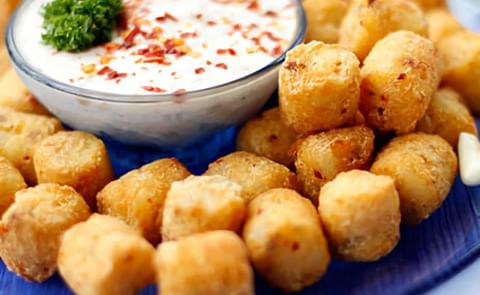 Chilly Garlic Potato Shots Chilly Garlic Potato Shots