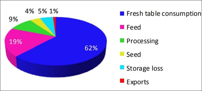 Use of Potatoes in China in 2017 Use of Potatoes in China in 2017
