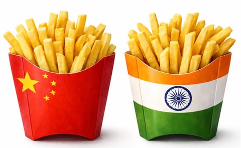 China e India refuerzan su posición en el mercado mundial de patatas fritas congeladas. China e India refuerzan su posición en el mercado mundial de patatas fritas congeladas.
