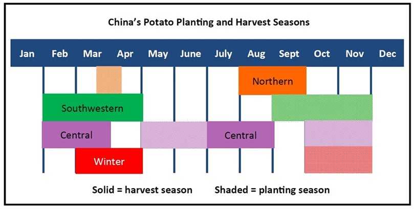 China: Potato Planting and Harvest Seasons (Image 2) China: Potato Planting and Harvest Seasons (Image 2)