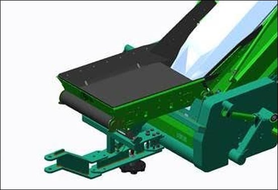 Additional feedbelt between the duo belt and the storeloader Additional feedbelt between the duo belt and the storeloader