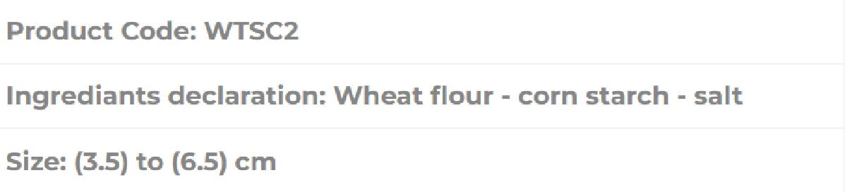 Almounajed Wheat Pellets (Colored Strips Slice) Specifications