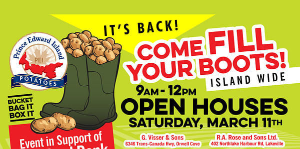 Island Farms Once Again Offer to "Fill Your Boots" with Free PEI Potatoes