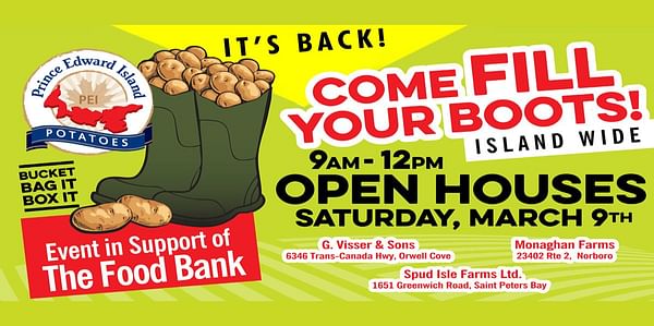 Three Island Farmers Unite to Host Fill Your Boots Event - A Free Potato Giveaway!
