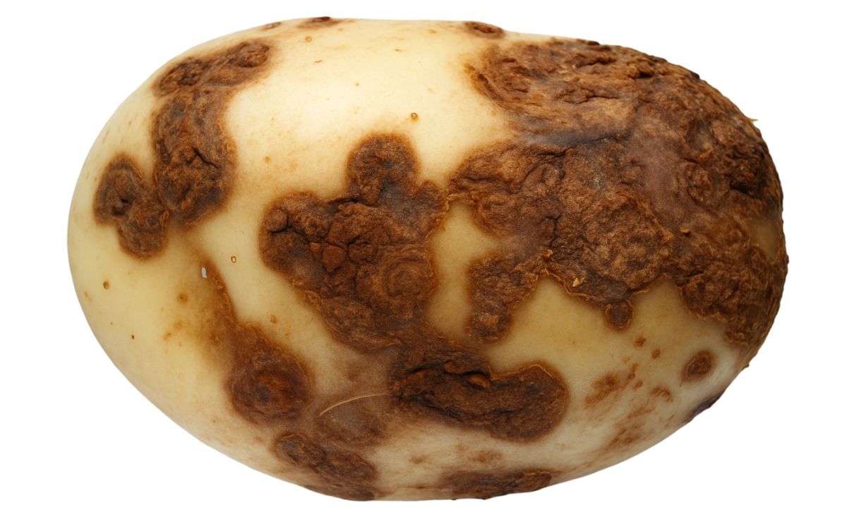 Potato severely affected by Common Scab (Courtesy: AHDB Potatoes)