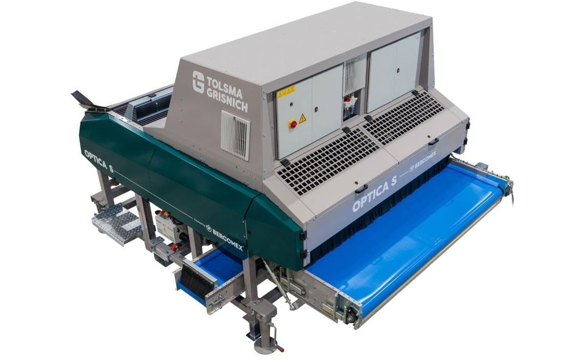Tolsma-Grisnich's Optica S optical sorting machine is designed to remove unwanted materials and quality defects before potatoes and onions enter storage.