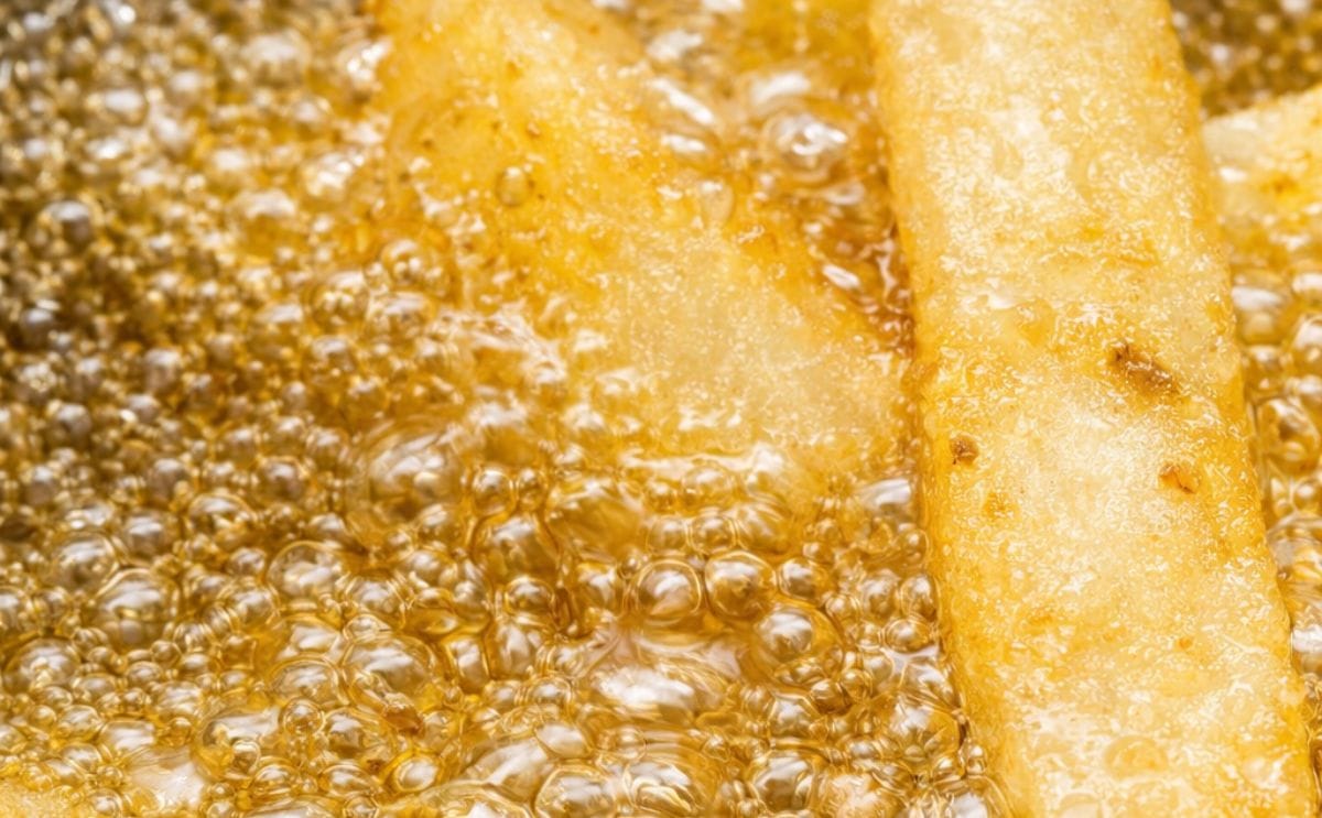 French Fries during the frying process French Fries during the frying process