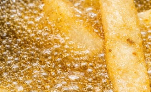 French Fries during the frying process French Fries during the frying process