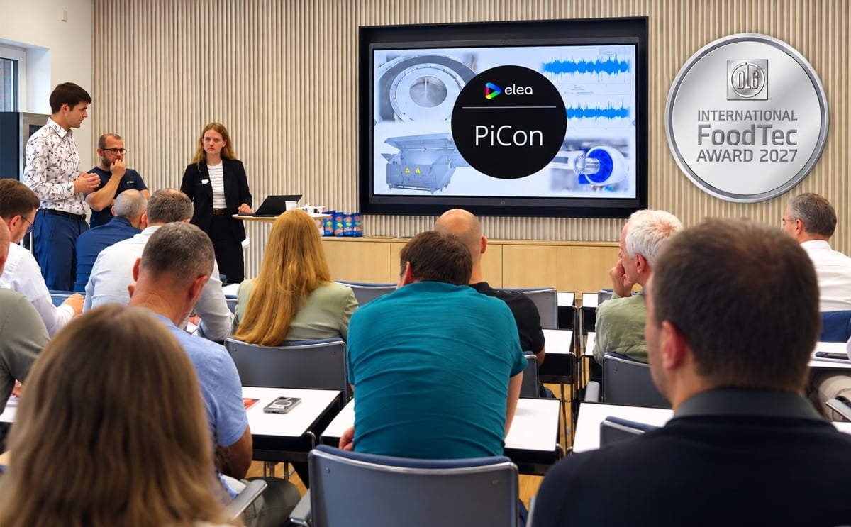 Elea PiCon Sense, winner of the Silver International FoodTec Award 2027, provides real-time PEF process monitoring and optimisation using AI-supported analysis. (Image modified with AI by PotatoPro)