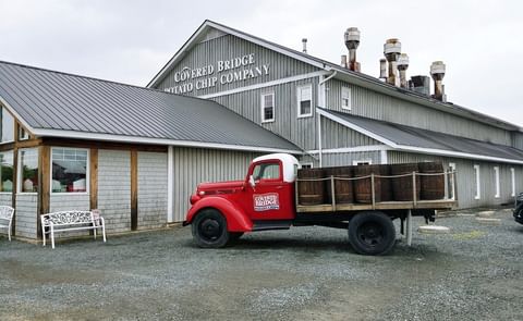 The Covered Bridge Potato Chip Company in Hartland NB, has seen rapid growth since its establishment in 2008. The Covered Bridge Potato Chip Company in Hartland NB, has seen rapid growth since its establishment in 2008.