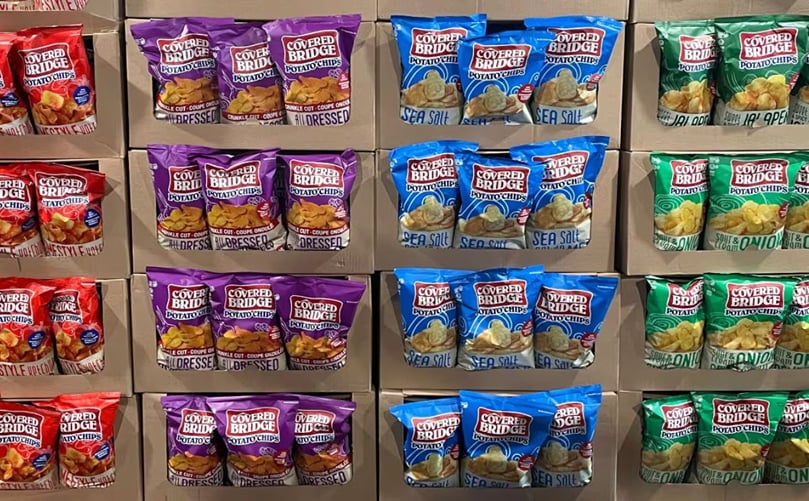 Only five and a half months after a fire burned its plant in Harvey, Covered Bridge Potato Chips are now being produced in Woodstock. (Courtesy: CBC) Only five and a half months after a fire burned its plant in Harvey, Covered Bridge Potato Chips are now being produced in Woodstock. (Courtesy: CBC)
