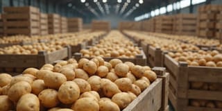 Crates of freshly harvested potatoes inside a cold storage facility, highlighting improved warehousing and logistics that could support NCDEX’s proposed relaunch of potato futures in 2026. Crates of freshly harvested potatoes inside a cold storage facility, highlighting improved warehousing and logistics that could support NCDEX’s proposed relaunch of potato futures in 2026.