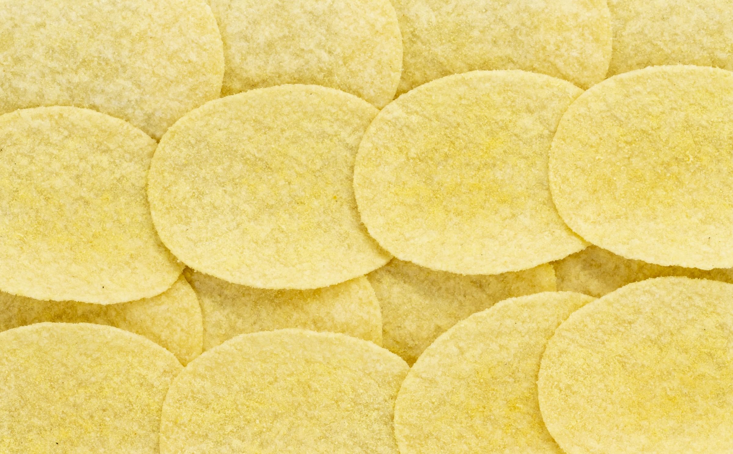 Crispy potato chips snack