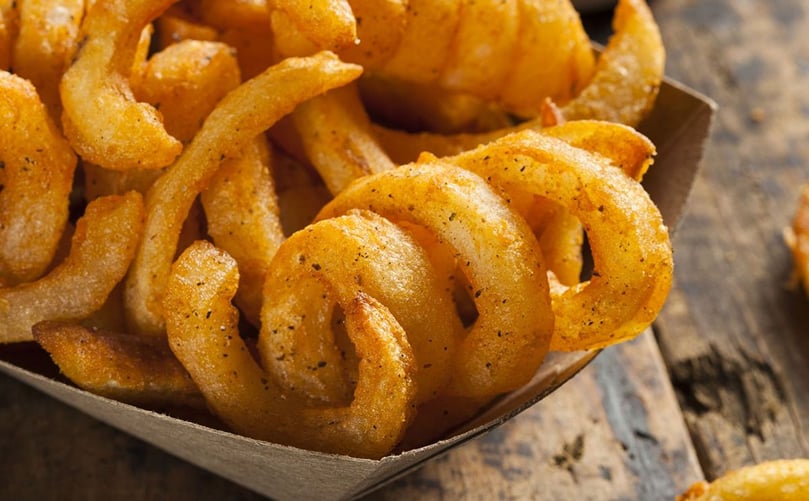 [..] a curly fry requires a much larger potato to produce its attractive curl... 