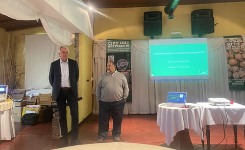 (LR) Dirk Garos, Director of Strategy at Restrain and Daniel Caldiz, Former Global Director of Agronomy at McCain (LR) Dirk Garos, Director of Strategy at Restrain and Daniel Caldiz, Former Global Director of Agronomy at McCain