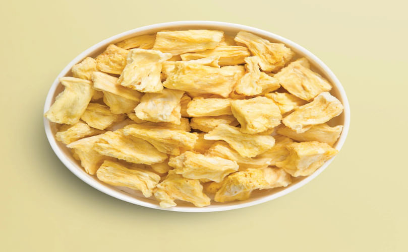 Partially dried and then quick-frozen