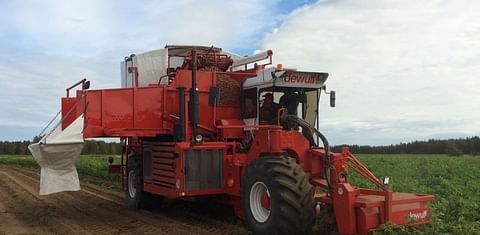 This Dewulf potato harvester harvests Puikula near the Arctic Circle