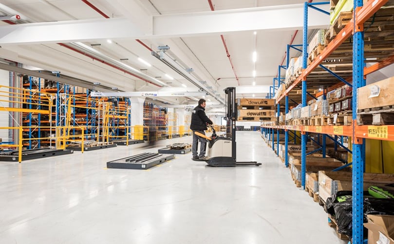 The warehouse is set up to be a pleasant working environment for employees The warehouse is set up to be a pleasant working environment for employees