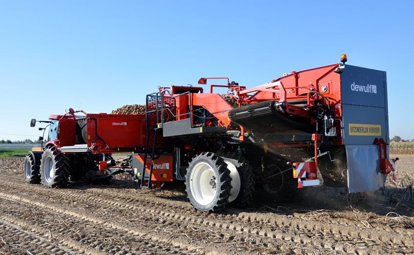 The Dewulf Torro harvester can work with a tractor with as little as 100hp