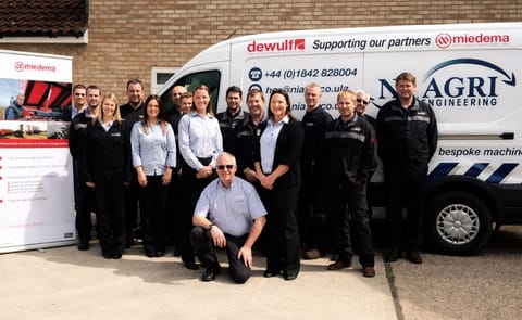 Niagri Engineering is appointed as the new full service dealer of the Dewulf~Miedema range for England. Niagri Engineering is appointed as the new full service dealer of the Dewulf~Miedema range for England.