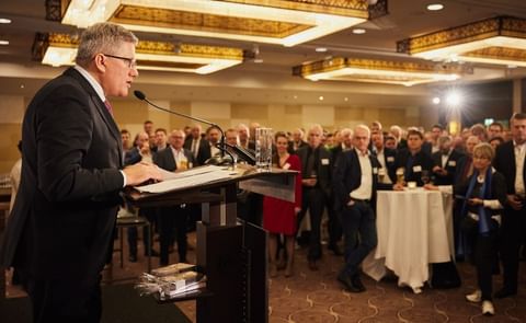 DKHV President Thomas Herkenrath opens the IBK DKHV President Thomas Herkenrath opens the IBK