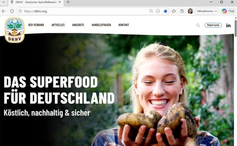 DKHV's newly launched website features a modern, user-friendly design that highlights Germany's potato industry, strengthens industry communication, and showcases member companies through an interactive nationwide network map. DKHV's newly launched website features a modern, user-friendly design that highlights Germany's potato industry, strengthens industry communication, and showcases member companies through an interactive nationwide network map.