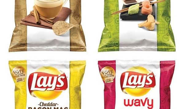 Lays finalists 2nd Do-us-a-flavor contest in the United States: Lay's Cappuccino, Lay's Cheddar Bacon Mac & Cheese, Lay's Kettle Cooked Wasabi Ginger and Lay's Wavy Mango Salsa