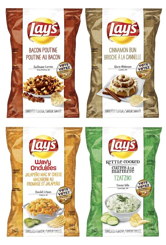 2014 Lay's Do Us a Flavour finalist flavours. Canada decides the winning flavour, voting until Oct. 15 (CNW Group/PepsiCo Canada)