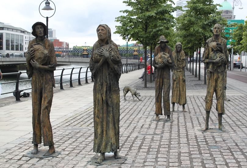 Potato Famine memorial in Dublin Potato Famine memorial in Dublin