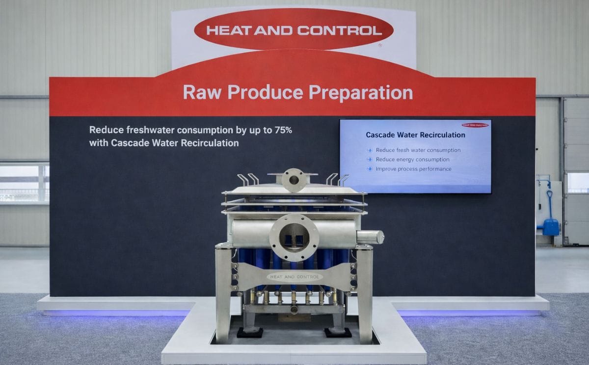 Heat and Control will showcase its Cascade Water Recirculation System at Interpack 2026 to reduce water use and improve sanitation in potato and snack processing