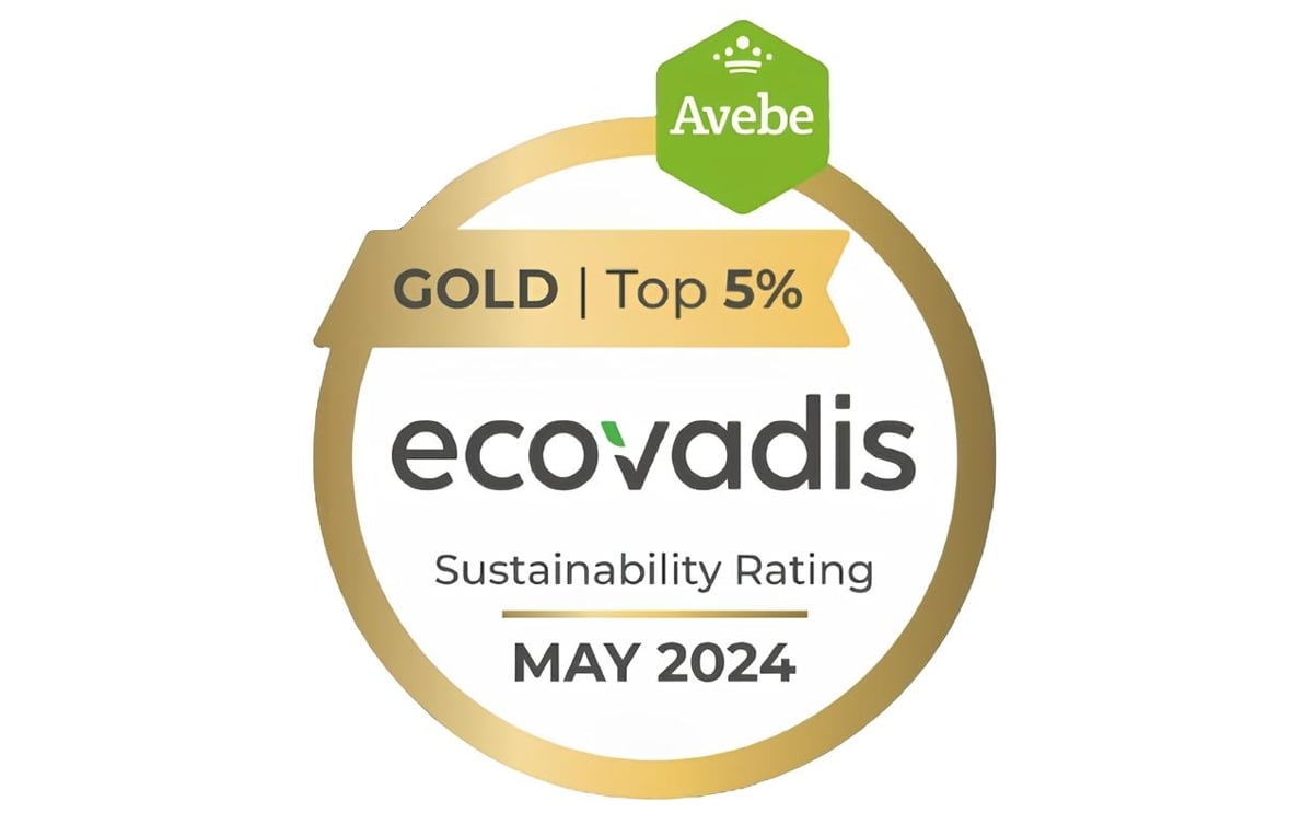 Avebe Earns Gold EcoVadis Score, placing the company among the Top 5% in Sustainability Avebe Earns Gold EcoVadis Score, placing the company among the Top 5% in Sustainability