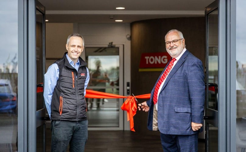 Edward Tong (L) and Charles Tong (R) officially open the new 90,000ft2 factory Edward Tong (L) and Charles Tong (R) officially open the new 90,000ft2 factory