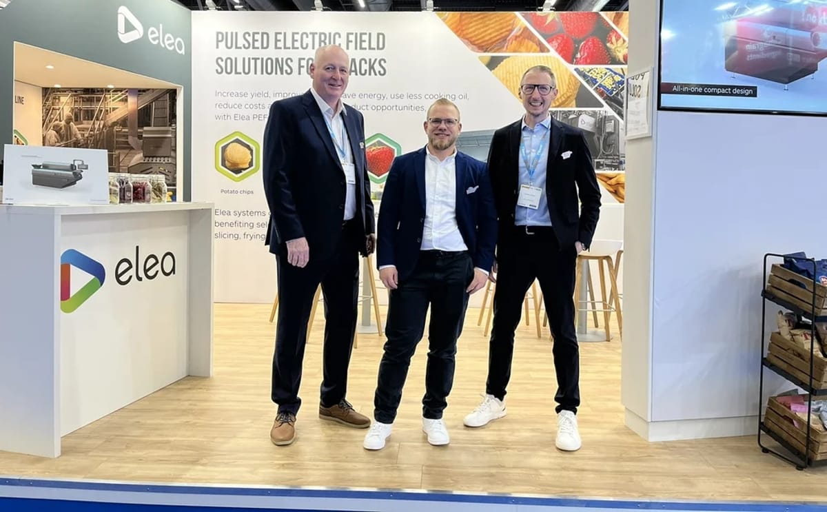 Elea Technology will present its latest Pulsed Electric Field systems at SnackEx 2026 in Lisbon, highlighting efficiency, quality and process optimization in potato and vegetable snack production. Elea Technology will present its latest Pulsed Electric Field systems at SnackEx 2026 in Lisbon, highlighting efficiency, quality and process optimization in potato and vegetable snack production.