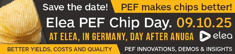PEF makes chips better! Join us at Elea PEF Chip Day on 09.10.25 – right after Anuga! Demos, insights & Scotch tasting await. #EleaPEF #ChipDay2025 #FoodTech PEF makes chips better! Join us at Elea PEF Chip Day on 09.10.25 – right after Anuga! Demos, insights & Scotch tasting await. #EleaPEF #ChipDay2025 #FoodTech