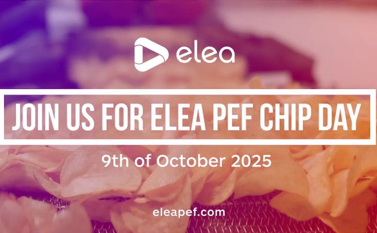 Join them on October 9th, 2025, at Elea Technology’s PEF Chip Day to discover the future of snack processing with cutting-edge Pulsed Electric Field technology. Join them on October 9th, 2025, at Elea Technology’s PEF Chip Day to discover the future of snack processing with cutting-edge Pulsed Electric Field technology.
