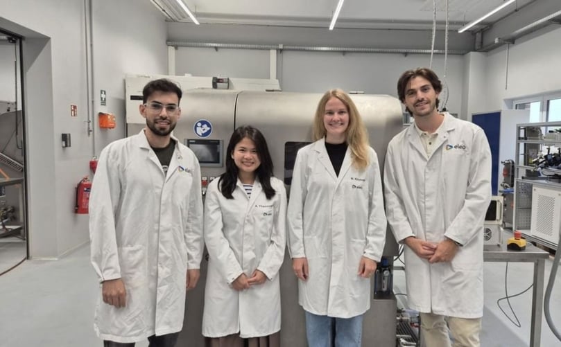 ELEA PhD researchers working on the development and optimization of Pulsed Electric Field (PEF) technology for food processing applications ELEA PhD researchers working on the development and optimization of Pulsed Electric Field (PEF) technology for food processing applications