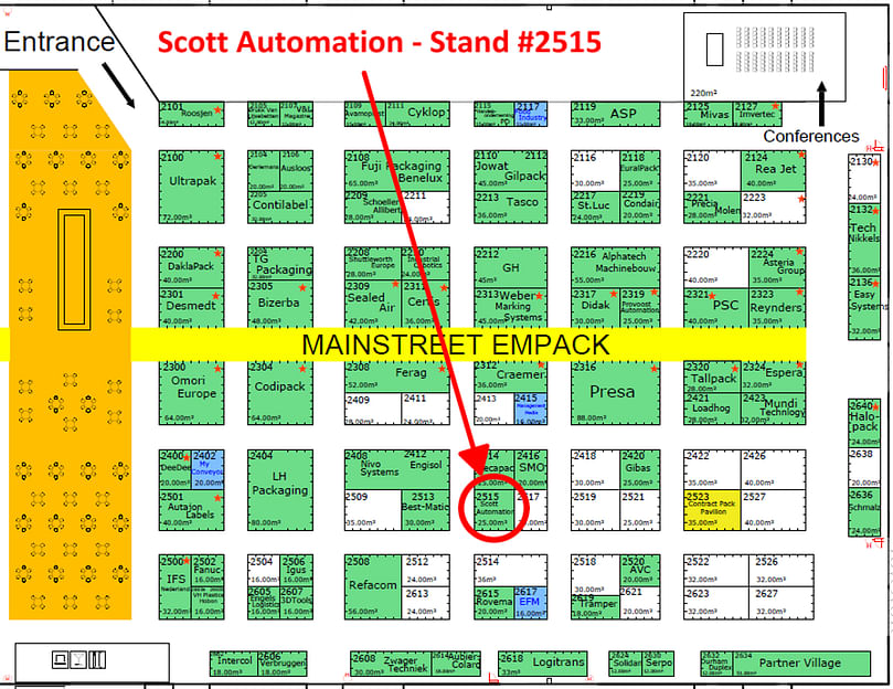 Scott Automation stand at Empack Ghent 2022