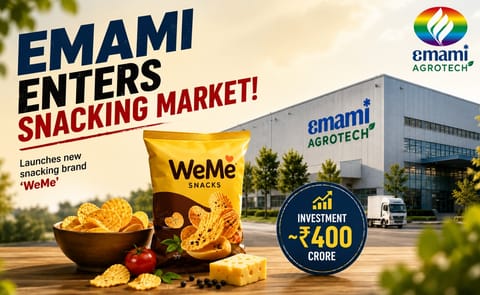 Emami Agrotech enters India’s snacking market with the launch of WeMe, a new snack brand offering potato chips and other snack products Emami Agrotech enters India’s snacking market with the launch of WeMe, a new snack brand offering potato chips and other snack products