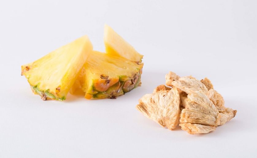 EnWave Corporation, a Vancouver-based advanced technology company, has developed Radiant Energy Vacuum (“REV™”) – an innovative, proprietary method for the precise dehydration of organic materials. Shown above is an example of dried pineapple.