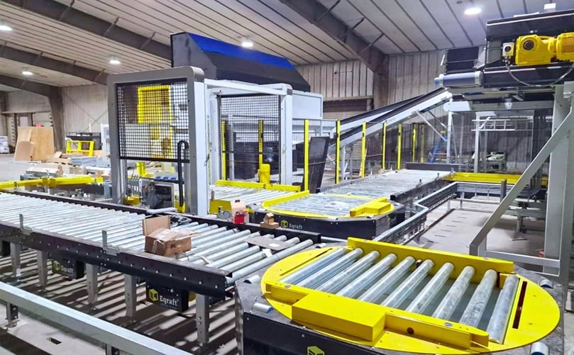Eqraft's state-of-the-art bin handling solutions, designed for seamless integration with existing machinery, enhance efficiency and safety in agricultural processing plants by automating internal logistics. Eqraft's state-of-the-art bin handling solutions, designed for seamless integration with existing machinery, enhance efficiency and safety in agricultural processing plants by automating internal logistics.