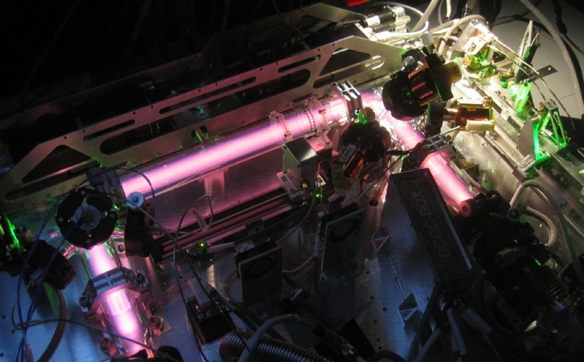 Space plasma experiment on the International Space Station (ISS). Plasma Kristall-4 is shown here Space plasma experiment on the International Space Station (ISS). Plasma Kristall-4 is shown here