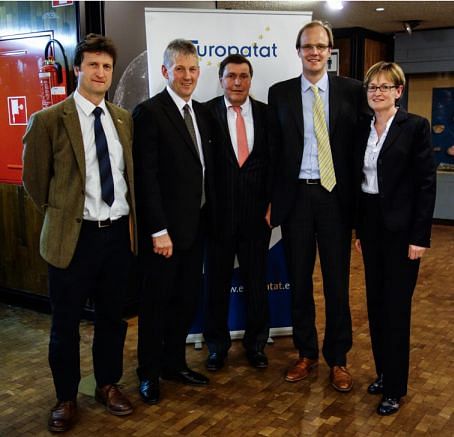 From left to right: Europatat regulatory commission chairman Colin Herron , MEP George Lyon, Europatat president Kees van Arendonk, Europatat secretary-general Frédéric Rosseneu, MEP Mairead McGuinness