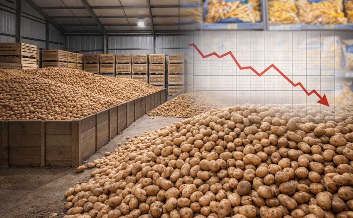 Productores europeos de papa enfrentan caída de precios y recortes contractuales tras una cosecha abundante y una menor demanda de papas fritas congeladas para exportación Productores europeos de papa enfrentan caída de precios y recortes contractuales tras una cosecha abundante y una menor demanda de papas fritas congeladas para exportación