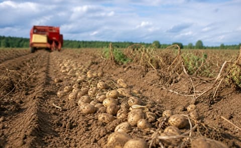 Potato Harvest, (AI-generated illustration by PotatoPro) Potato Harvest, (AI-generated illustration by PotatoPro)